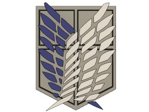 wings freedom signs logos anime aot attack titan regiment scouts sigil 3d print model - Mito3D