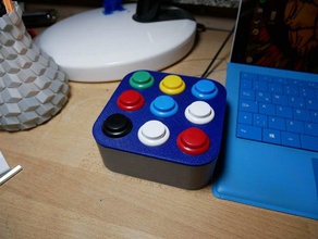 arcade push button box control customizealbe - Elektronik arduino audio-mixer controller Drucktaste utility 3d print model - Mito3D