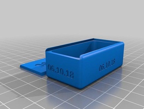 il mio scorrevoli coperchio scatola testo1 organizzazione 3d print model - Mito3D