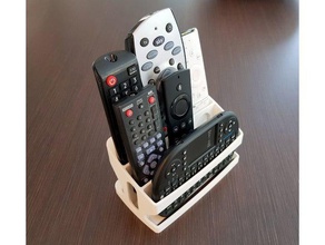tv remote standholder 2 organizzazione controllo remoto supporto del telecomando titolare 3d print model - Mito3D