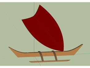outrigger canoe proa vehicles multihull 3d print model - Mito3D