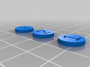 token 1-3 brinquedo jogo os acessórios personalizado 3d print model - Mito3D