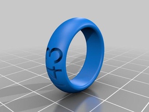 143 vous aime anneau anneaux 3d print model - Mito3D