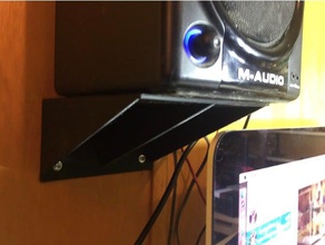 wall mount brackets m-audio av-40 speakers computer loudspeaker mac shelf bracket support 3d print model - Mito3D