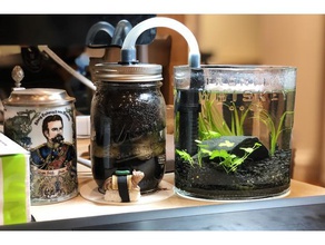 mason jar canister filter pets aquarium 3d print model - Mito3D