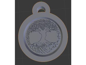 yggdrasil necklace jewelry norse 3d print model - Mito3D