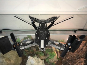 horus kestrel v1 drones vehicles 280mm mini fpv vtail quadcopter quad 3d print model - Mito3D