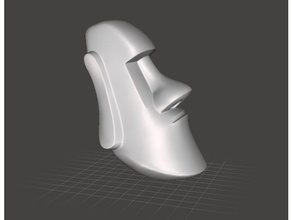 moai t&ecircte seule only head sculptures maoi tete 3d print model - Mito3D