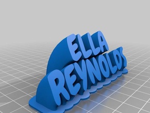 ella kehren Typenschild office angepasst 3d print model - Mito3D