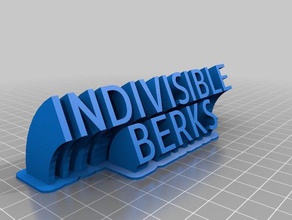 indivisible berks name plate office customized 3d print model - Mito3D