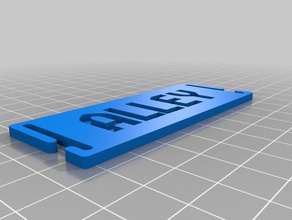 my customized molle name tag -alley sport outdoors 3d print model - Mito3D