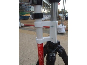 survey pole adapter tripod parts land surveying 3d print model - Mito3D