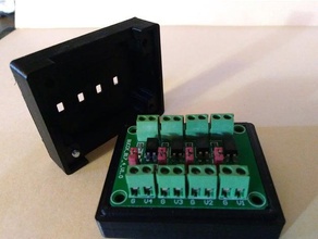 caso pc817 4 canali accoppiatore ottico l'elettronica optocoupleur boitier 3d print model - Mito3D