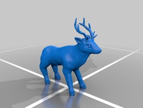 elk animals antlers deer game reindeer 3d print model - Mito3D