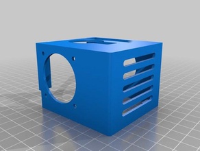 anycubic i3 mega closed hotend cover noise reduction abs prints 3d printer parts prusa cooling housing 3d print model - Mito3D
