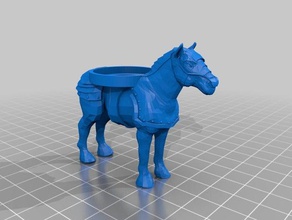 armored horse mount 28mm miniature toy game accessories base dd dnd dungeons dragons pathfinder support 3d print model - Mito3D