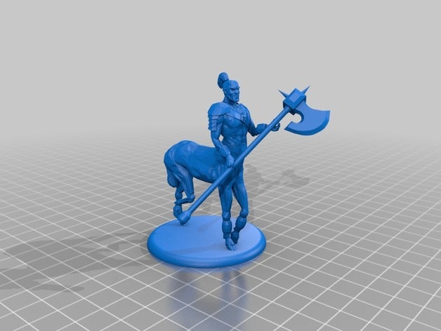 centaur guard axe 28mm toy game accessories armor dd dnd dungeons dragons miniature pathfinder rpg 3D print model - Mito3D