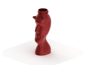 creepy devil head bottle containers halloween threaded cap 3d print model - Mito3D