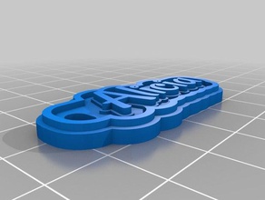 personnalisé keychain alicia porte-clés 3d print model - Mito3D
