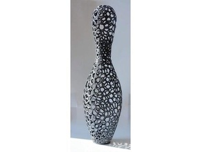 bowling pin voronoi style art decoration model sculpture 3d print model - Mito3D