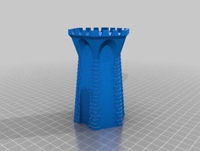 torre medieval buildings & structures hexagonal tower towers 3d print model - Mito3D
