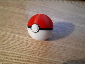 facile montaggio pokeball art poke ball pokemon 3d print model - Mito3D