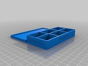 caxa brincos daniella organización personalizado 3d print model - Mito3D