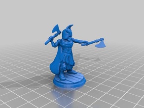 lumberjacked toys games axe beard dual wield dungeons dragons fighter pathfinder warrior 3d print model - Mito3D