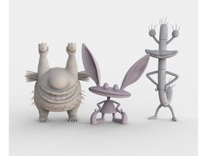 aaahh real monsters Kunst 3dmodel 3d-Drucker 3d printing aaahhrealmonsters animated boy caricature character collection girl ickis krumm nickelodeon oblina sculpture series zbrush 3d print model - Mito3D