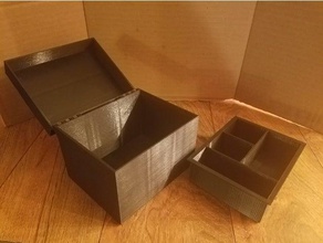 hinged box compartment insert containers storage 3d print model - Mito3D