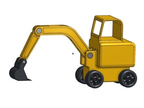 excavator construction toys 3d print model - Mito3D