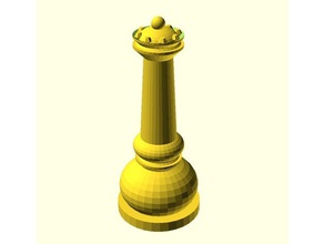 powerful chess queen 3d print model - Mito3D