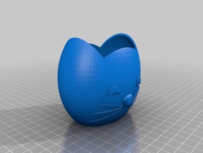 maceta gato decoración personalizado 3d print model - Mito3D