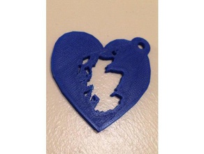 İskoçya Anahtarlık kalp loveheart'ın 3d print model - Mito3D