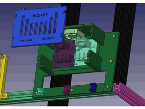 mosfet case tronxy x5s 3d printer accessories dual electronics enclosure mount 3d print model - Mito3D