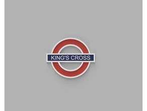 kings cross sign signs logos london subway eye travel tube underground 3d print model - Mito3D