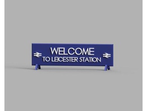 leicester station sign signs logos city london train travel 3d print model - Mito3D
