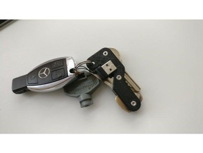 schl&uumlsselhalter organization key keychain keychains keyring rfid swiss army knife 3d print model - Mito3D