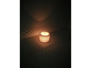 short cellular lamp angled hobby candle light lighting tealight 3d print model - Mito3D