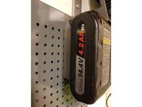 wallmount panasonic drill battery tool holders boxes 3d print model - Mito3D