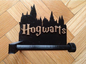 harry potter hogwarts porta rotolo di carta igienica bagno 3d print model - Mito3D