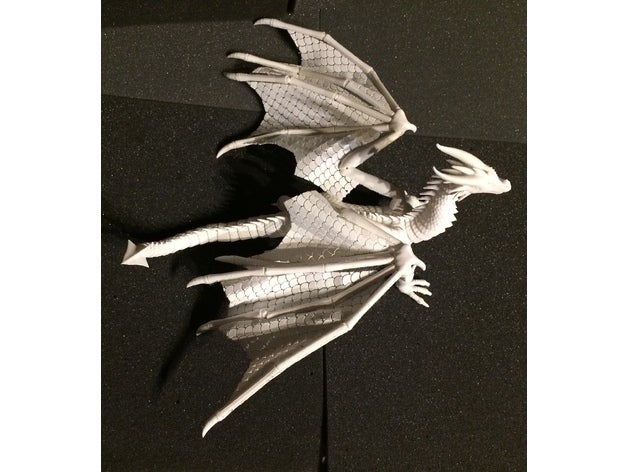 seven articulated dragon scale fabric wing 3d printed printing ball joint catchthewind dragons fantasy scales 3D print model - Mito3D
