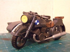 playmobil compatible ww2 alemán moto con sidecar de la actualización los juguetes juegos personalizado kit 3d print model - Mito3D