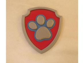 paw patrol badge des signes les logos 3d bagde 3d print model - Mito3D