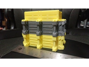double wide guard tower buildings structures modular terrain wargame wargaming 3d print model - Mito3D