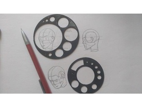 templates circles draw art tools drawing plate 3d print model - Mito3D