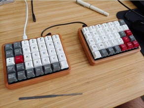 viterbi keyboard case computer mechanical wood 3d print model - Mito3D