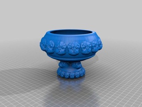 pugs planter only one art bowl decoration dogs 3d print model - Mito3D