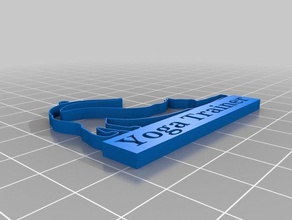 yoga trainer keychain accessories 3d print model - Mito3D