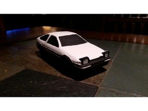 xmods toyota trueno body shell rc vehicles car classic initiald tuner 3d print model - Mito3D
